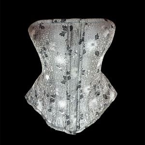 **SOLD** Silk Corset Steel Boned Vintage Pin-up Burlesque Dominatrix Costume